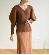 Casual Elegance Plissé Cardigan